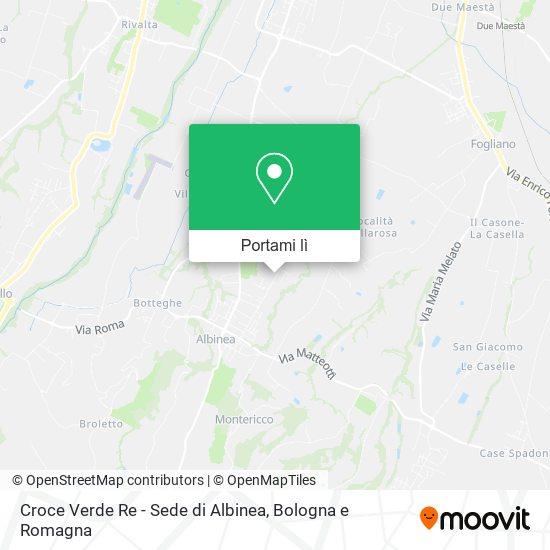 Mappa Croce Verde Re - Sede di Albinea