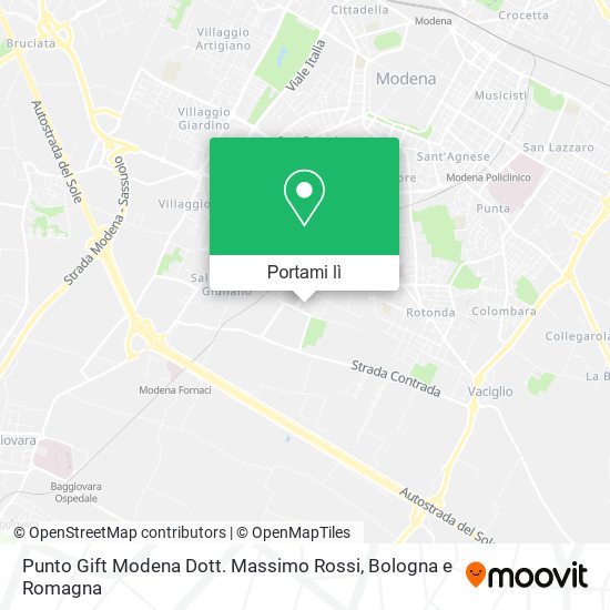 Mappa Punto Gift Modena Dott. Massimo Rossi