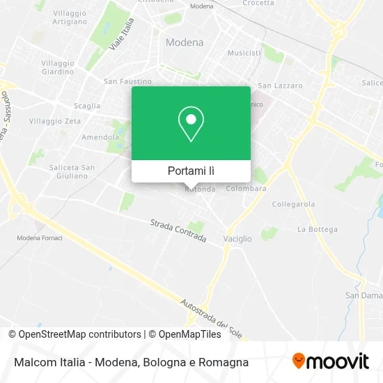 Mappa Malcom Italia - Modena