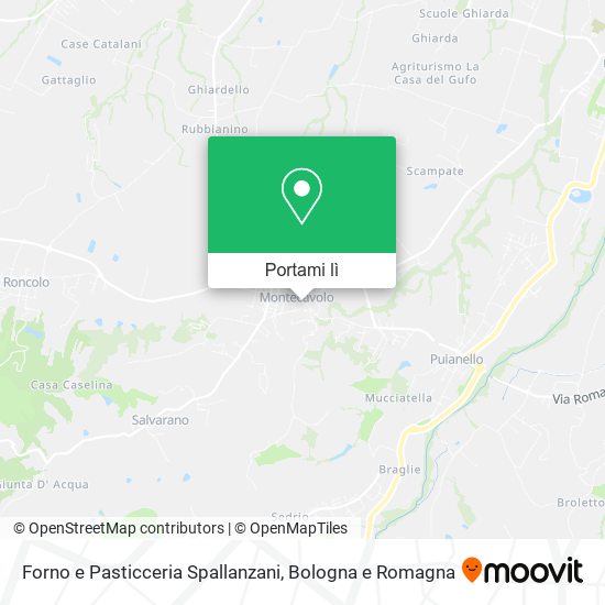 Mappa Forno e Pasticceria Spallanzani