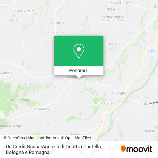 Mappa UniCredit Banca-Agenzia di Quattro Castella