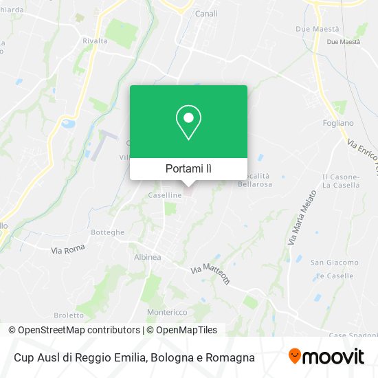 Mappa Cup Ausl di Reggio Emilia