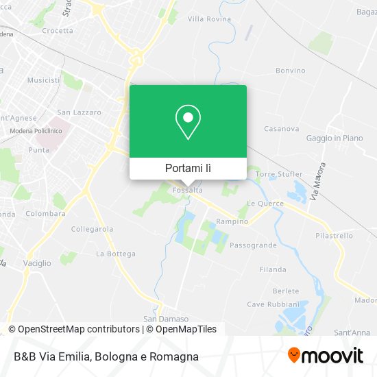 Mappa B&B Via Emilia