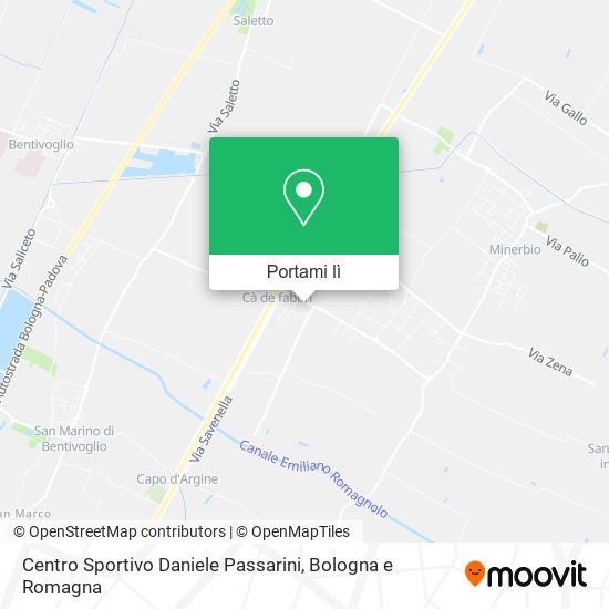 Mappa Centro Sportivo Daniele Passarini