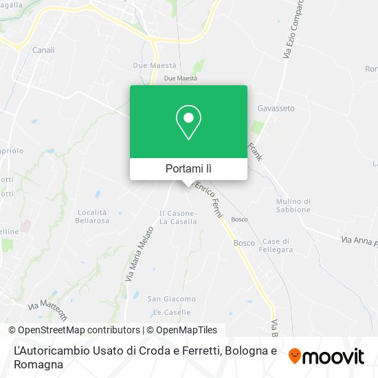 Mappa L'Autoricambio Usato di Croda e Ferretti