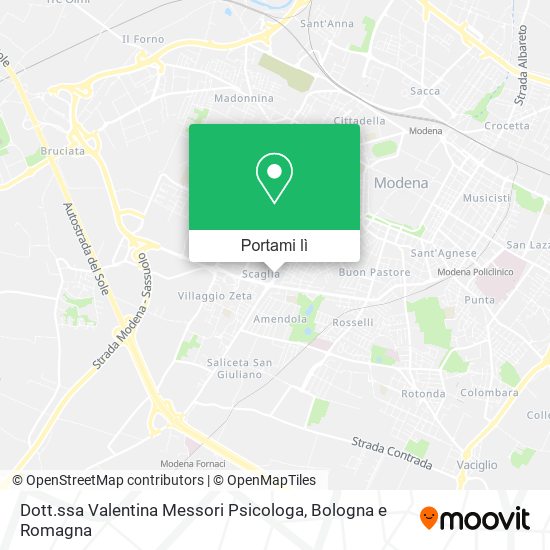 Mappa Dott.ssa Valentina Messori Psicologa