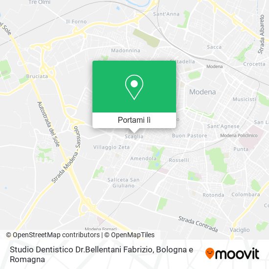 Mappa Studio Dentistico Dr.Bellentani Fabrizio