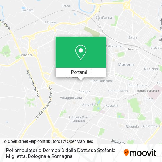 Mappa Poliambulatorio Dermapiù della Dott.ssa Stefania Miglietta