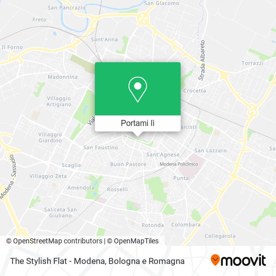 Mappa The Stylish Flat - Modena