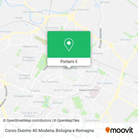 Mappa Corso Duomo 40 Modena