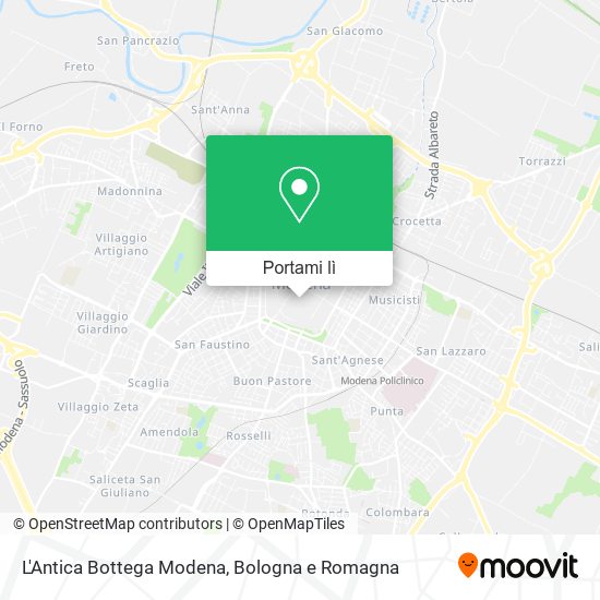 Mappa L'Antica Bottega Modena