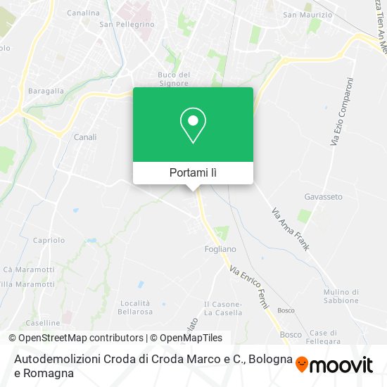 Mappa Autodemolizioni Croda di Croda Marco e C.