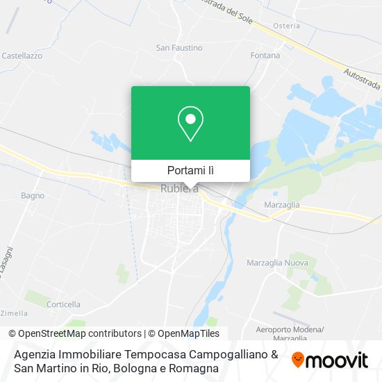 Mappa Agenzia Immobiliare Tempocasa Campogalliano & San Martino in Rio