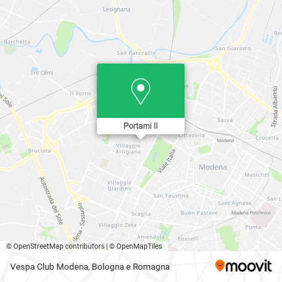 Mappa Vespa Club Modena