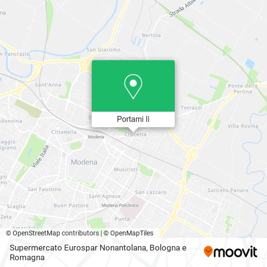 Mappa Supermercato Eurospar Nonantolana