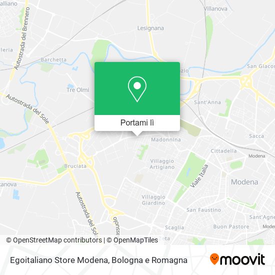 Mappa Egoitaliano Store Modena