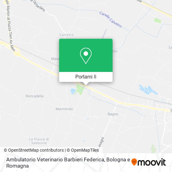 Mappa Ambulatorio Veterinario Barbieri Federica