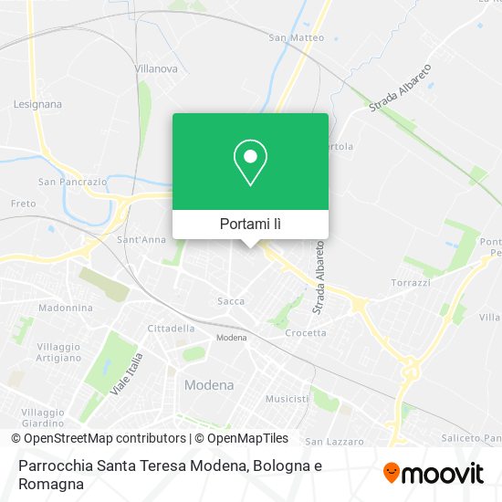 Mappa Parrocchia Santa Teresa Modena