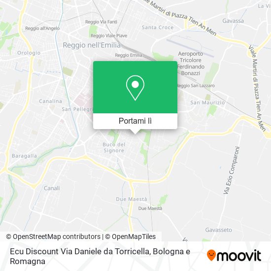 Mappa Ecu Discount Via Daniele da Torricella