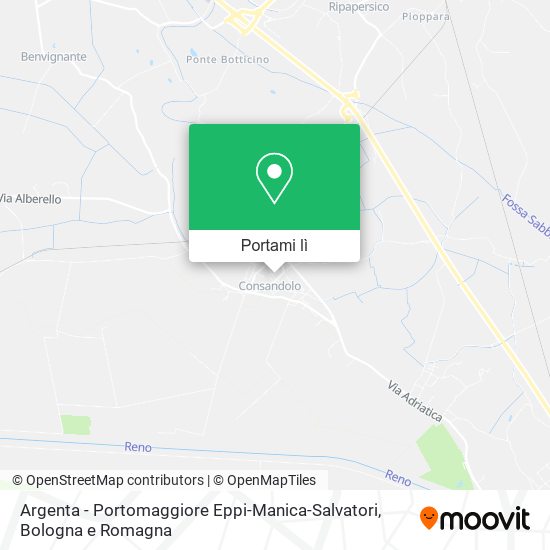 Mappa Argenta - Portomaggiore Eppi-Manica-Salvatori