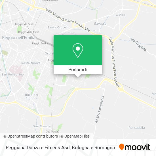 Mappa Reggiana Danza e Fitness Asd