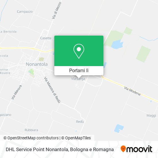 Mappa DHL Service Point Nonantola