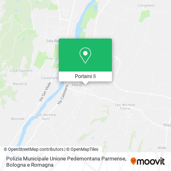 Mappa Polizia Municipale Unione Pedemontana Parmense