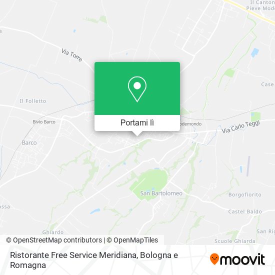 Mappa Ristorante Free Service Meridiana