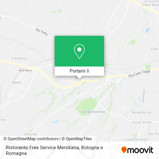 Mappa Ristorante Free Service Meridiana