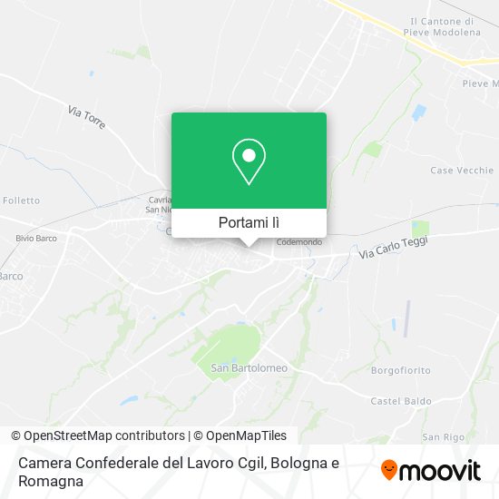 Mappa Camera Confederale del Lavoro Cgil