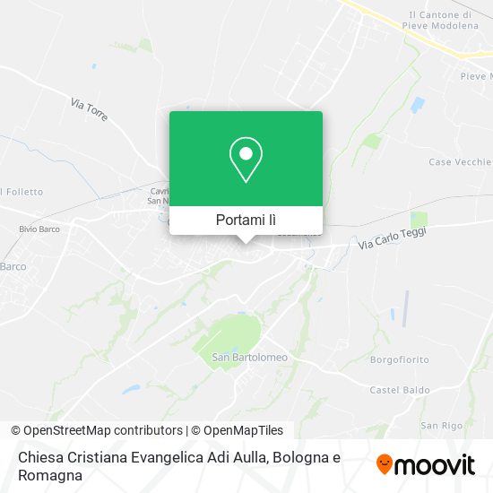 Mappa Chiesa Cristiana Evangelica Adi Aulla
