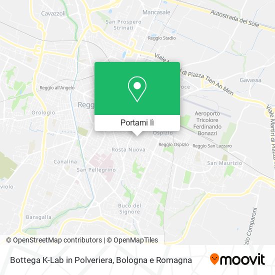Mappa Bottega K-Lab in Polveriera