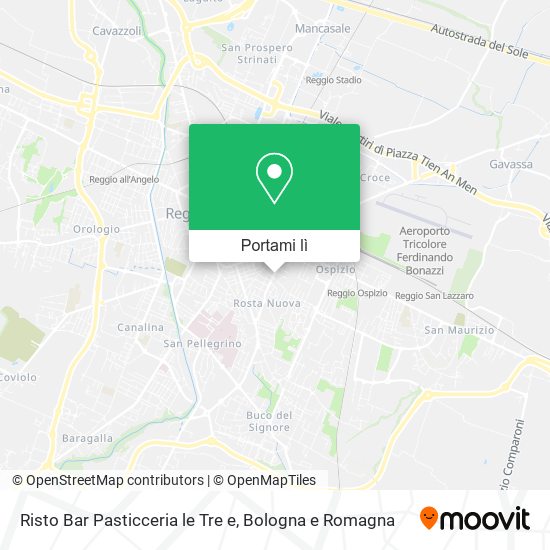 Mappa Risto Bar Pasticceria le Tre e