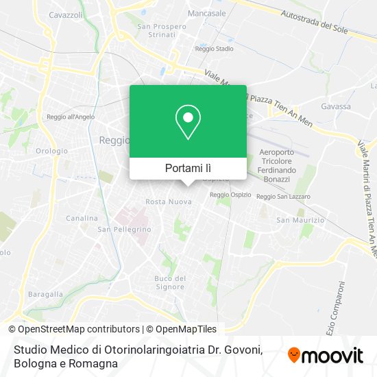 Mappa Studio Medico di Otorinolaringoiatria Dr. Govoni