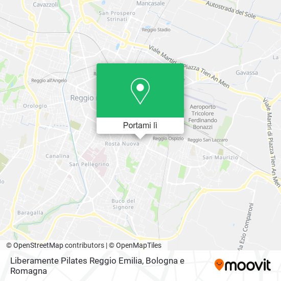 Mappa Liberamente Pilates Reggio Emilia