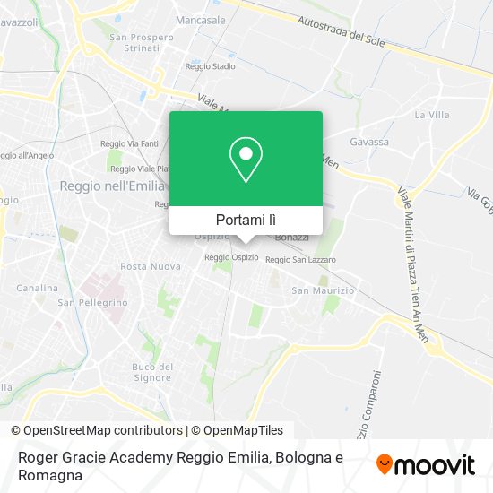 Mappa Roger Gracie Academy Reggio Emilia