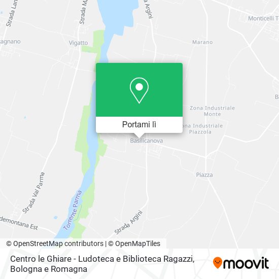 Mappa Centro le Ghiare - Ludoteca e Biblioteca Ragazzi