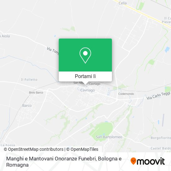 Mappa Manghi e Mantovani Onoranze Funebri