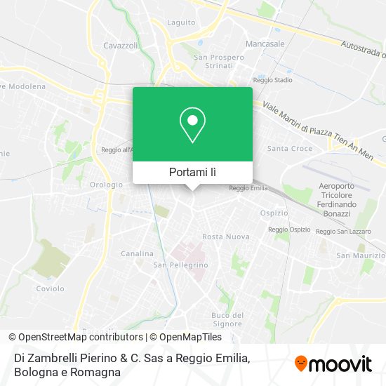 Mappa Di Zambrelli Pierino & C. Sas a Reggio Emilia