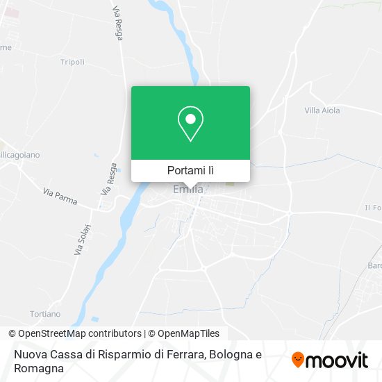 Mappa Nuova Cassa di Risparmio di Ferrara