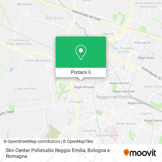 Mappa Skn Center Polistudio Reggio Emilia