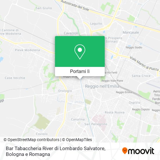 Mappa Bar Tabaccheria River di Lombardo Salvatore