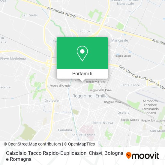 Mappa Calzolaio Tacco Rapido-Duplicazioni Chiavi