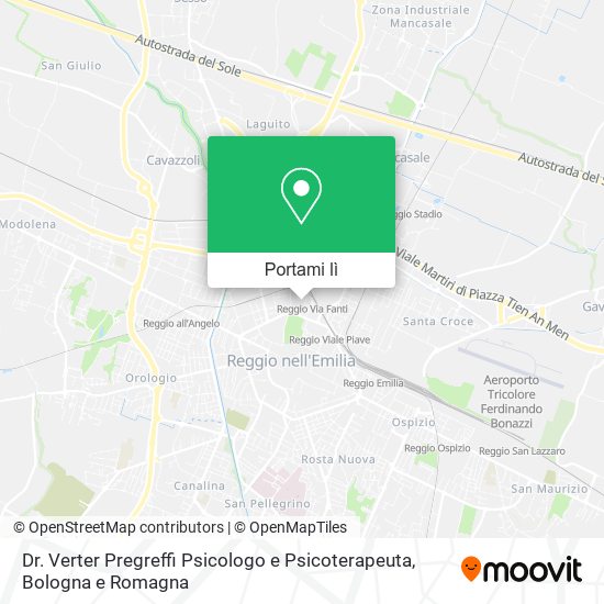 Mappa Dr. Verter Pregreffi Psicologo e Psicoterapeuta