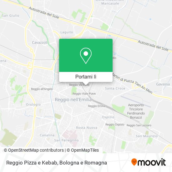 Mappa Reggio Pizza e Kebab