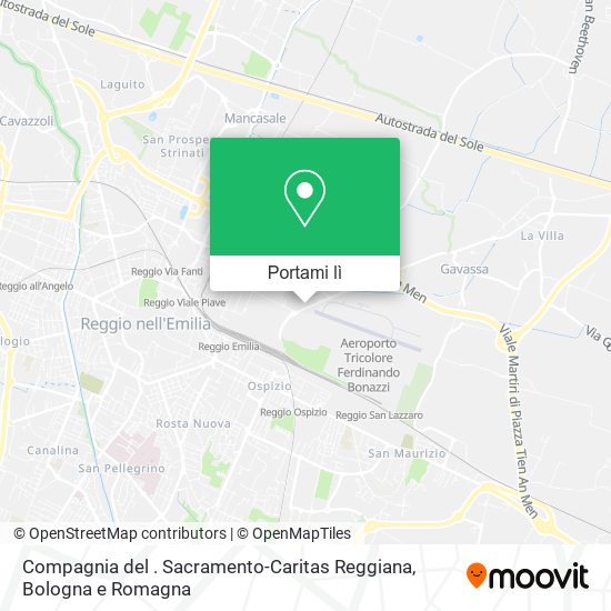 Mappa Compagnia del . Sacramento-Caritas Reggiana