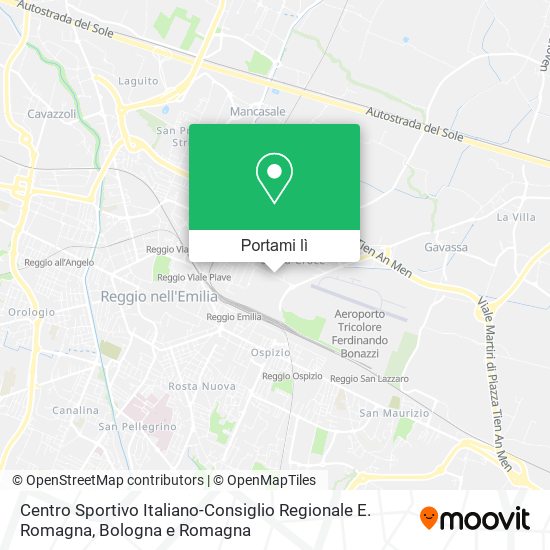 Mappa Centro Sportivo Italiano-Consiglio Regionale E. Romagna