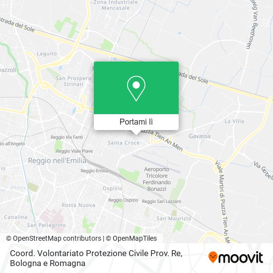 Mappa Coord. Volontariato Protezione Civile Prov. Re