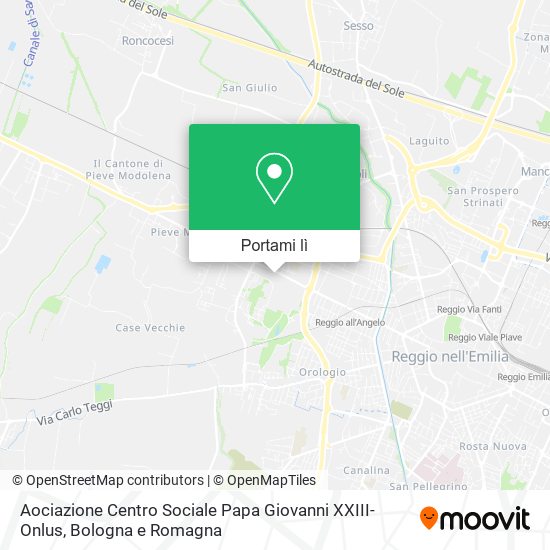 Mappa Aociazione Centro Sociale Papa Giovanni XXIII-Onlus