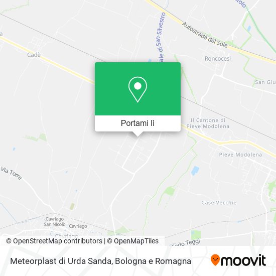Mappa Meteorplast di Urda Sanda